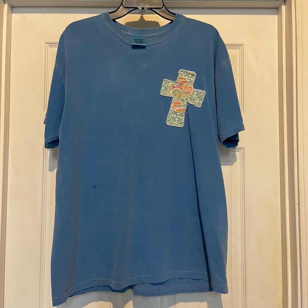 Comfort Colors Cross embroidered shirt